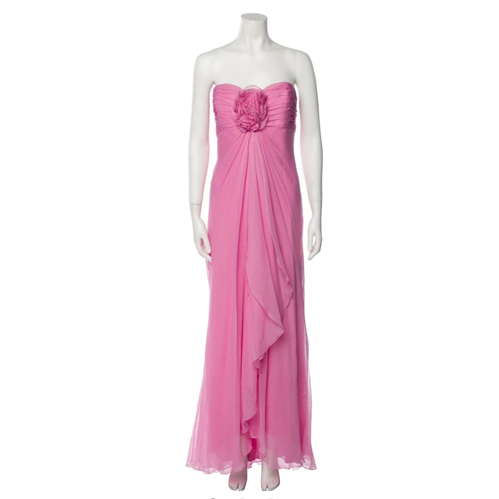Pink Long Silk Dress